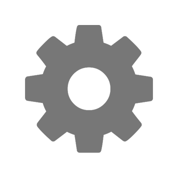 Grey cog icon