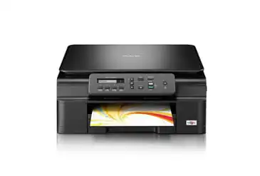 Brother printer with colour document in output tray