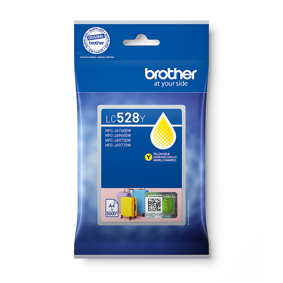 <p>Yellow LC528Y inkjet cartridge packaging</p>