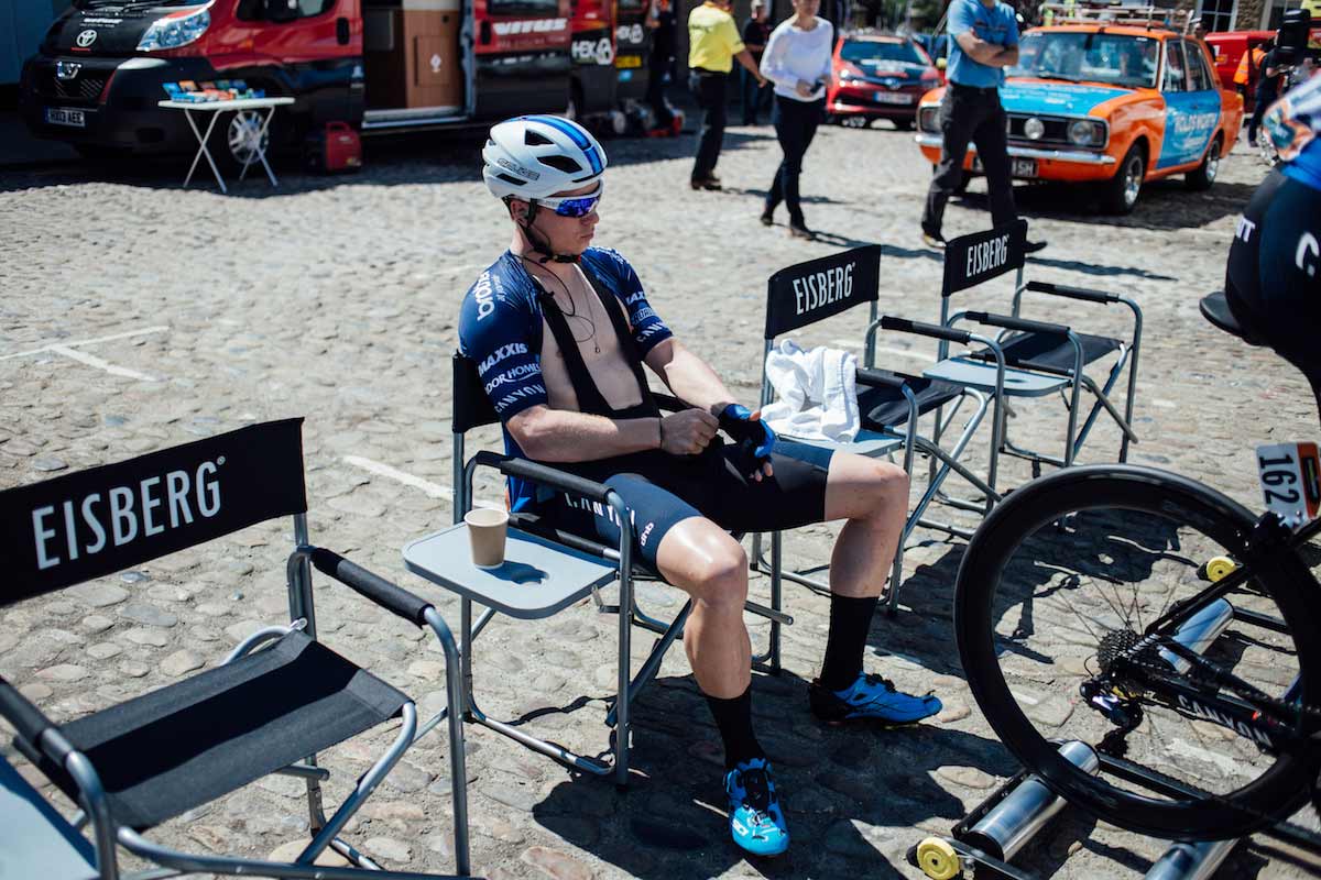 James Lowsley sat on an Eisberg branded chair