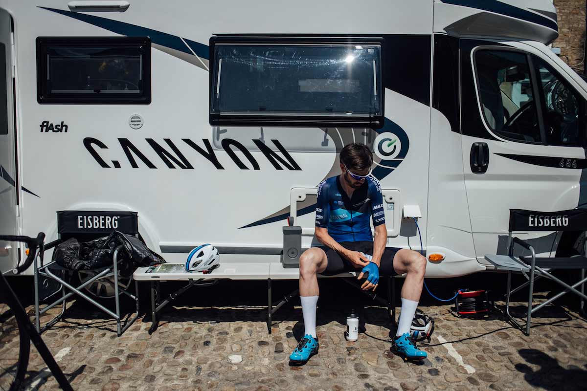 Andy Tennant in his cycling gear