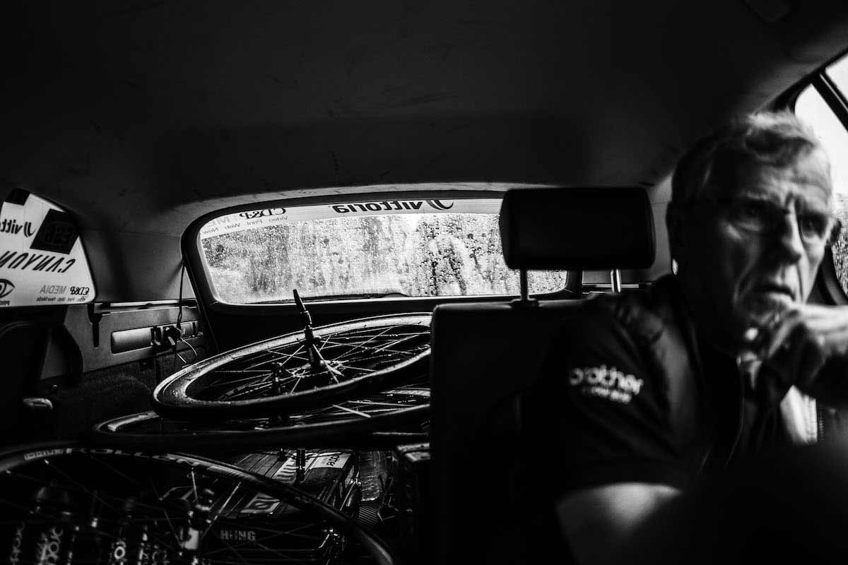 Bikes in the back of a Brother neutral support vehicle