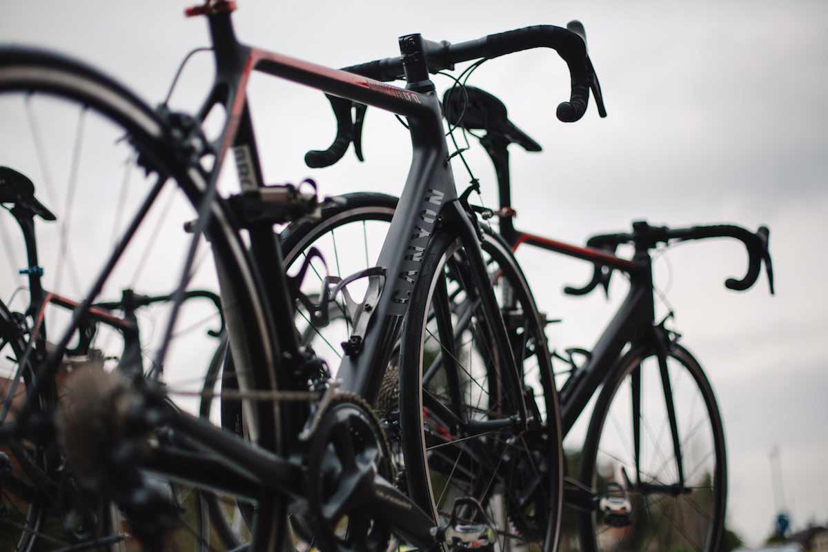 Close up of Canyon bikes