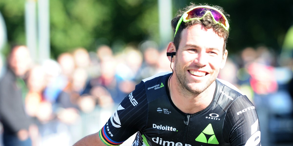 Mark Cavendish flashes a smile