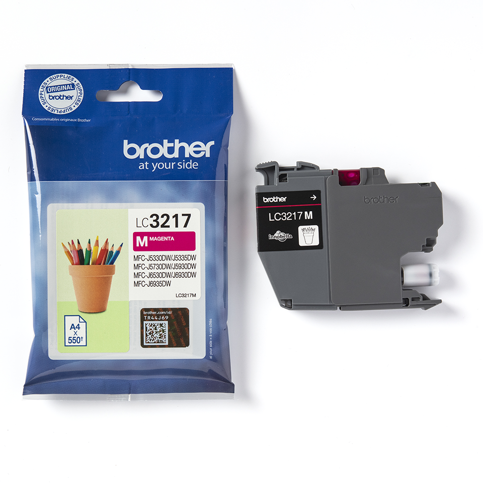 LC3217M Brother genuine ink cartridge and pack image