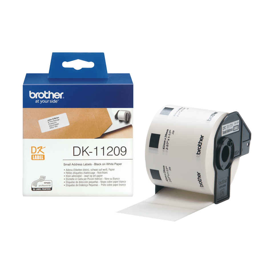 Brother DK-11201 - Ruban d'étiquettes auto-adhésives - 1 rouleau de 400  étiquettes (29 x 90 mm) - fond blanc écriture noire Pas Cher