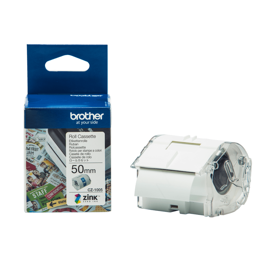 CZ-1005 50mm full colour label roll and box carton