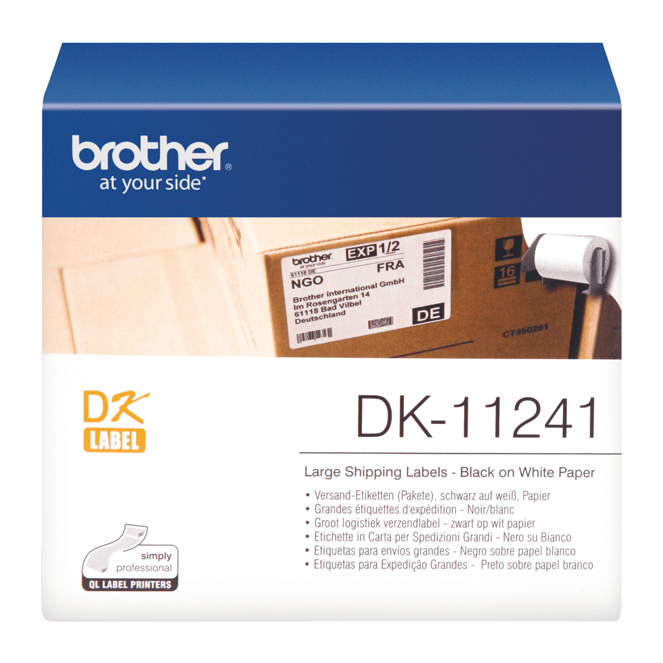 ✓ Rouleau d'étiquette compatible BROTHER DK-11201 étiquettes d'adresse 29mm  x 90mm couleur Blanc en stock - 123CONSOMMABLES