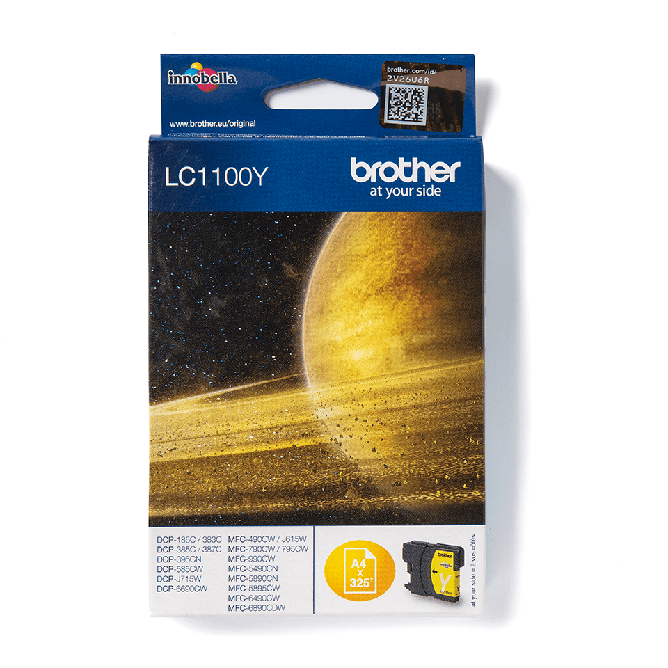 LC1100Y Brother genuine ink cartridge pack front image