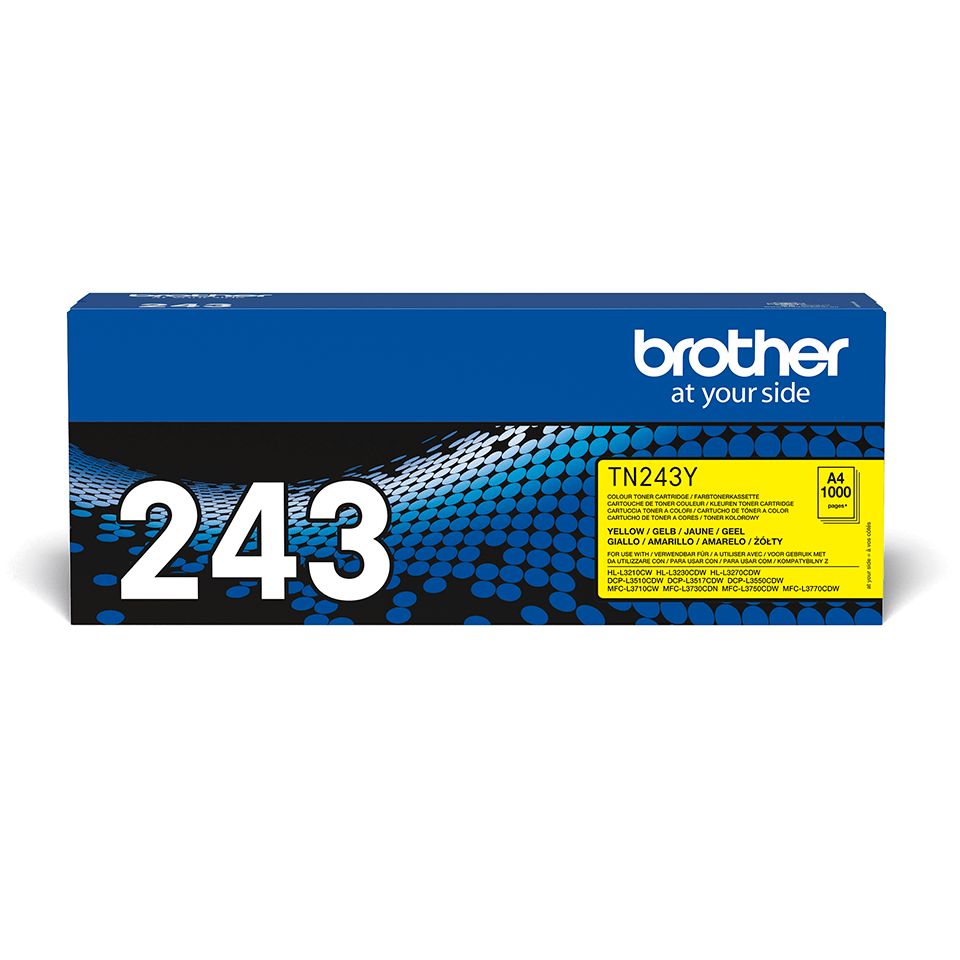 TN243Y Brother genuine toner cartridge pack front image