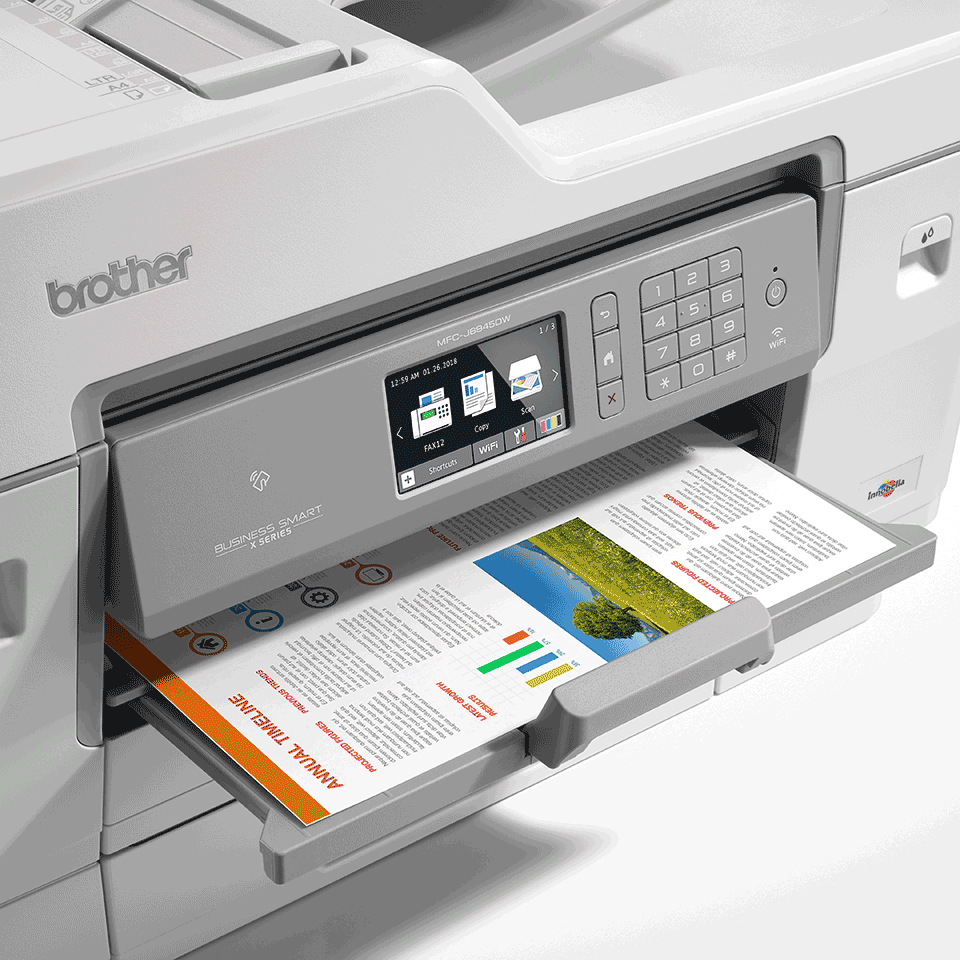 MFC-J6945DW with printed colour document