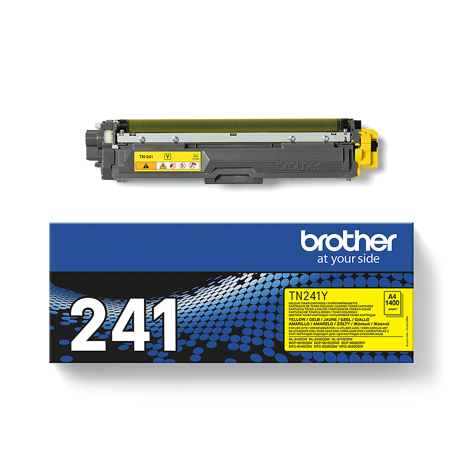 TN241Y Brother genuine toner cartridge and pack image