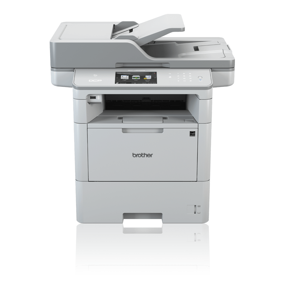 Professional DCPL6600DW 3 in 1 mono laser printer front view with  BLI Line of the Year logo