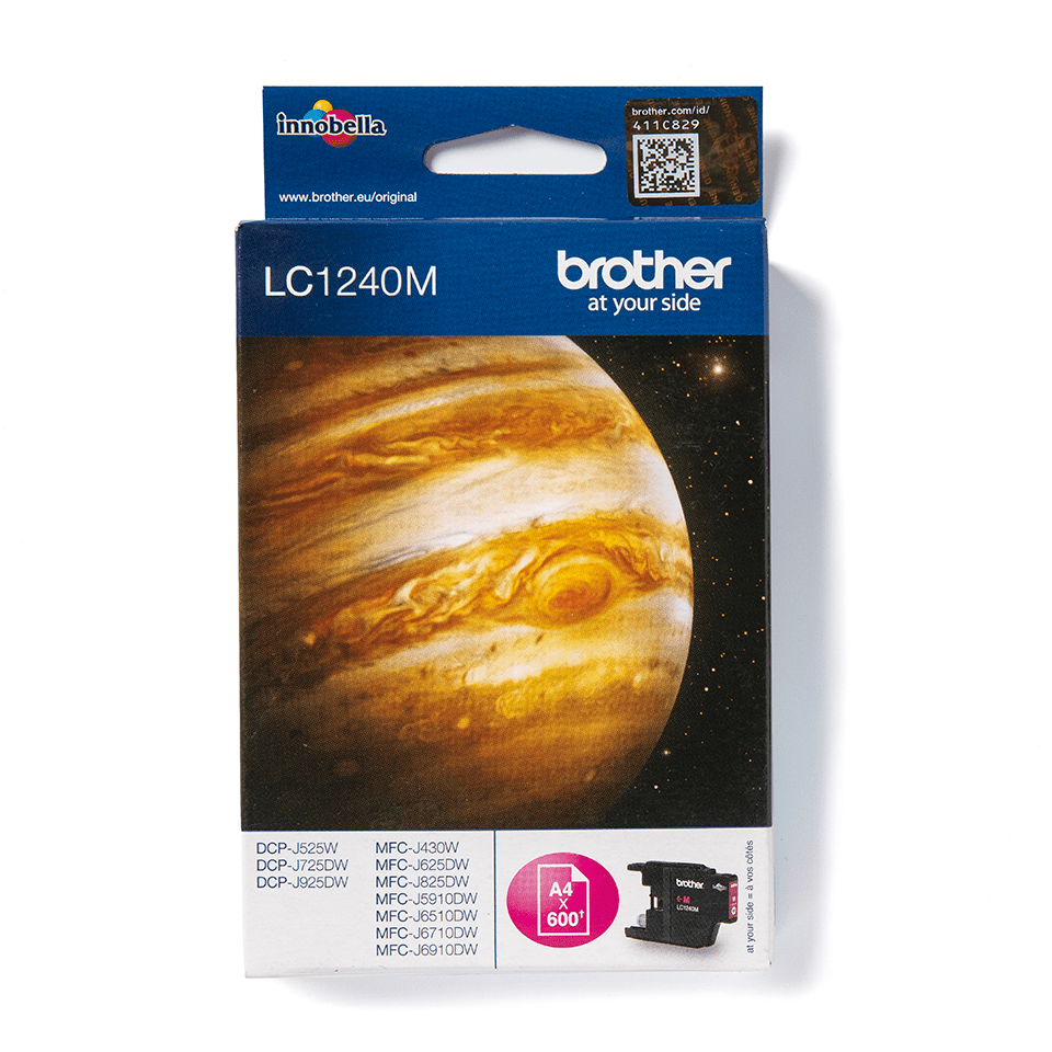 LC1240M Brother genuine ink cartridge and pack image