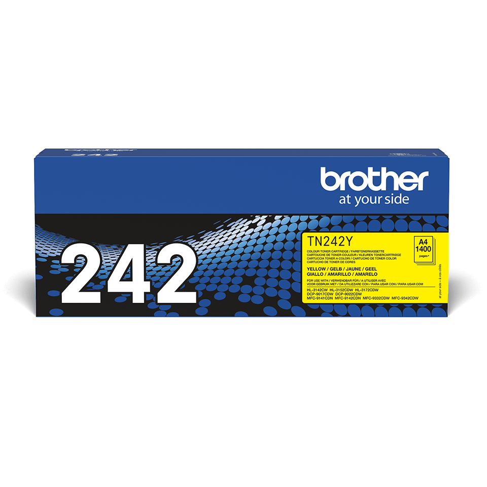 TN242Y Brother genuine toner cartridge pack front image