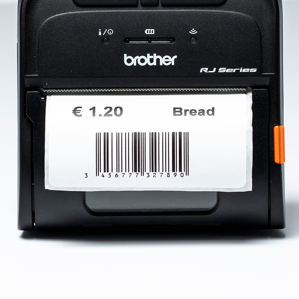 BDE1J044076040 barcode label printed from RJ printer