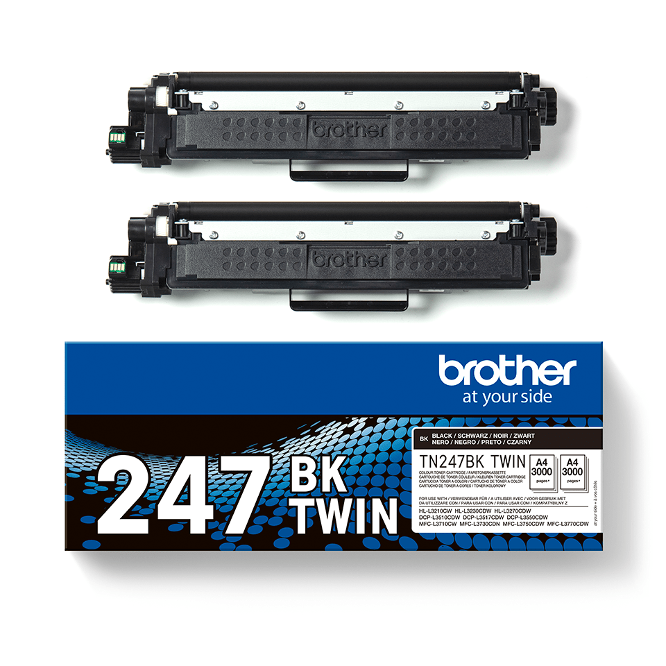 5 Toners compatibles avec TN247 pour Brother HL-L3210CW HL-L3230CDW  (Noir+Couleur) - 3000 pages + 2300 pages - T3AZUR - La Poste