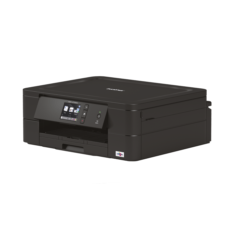 Black inkjet printer facing 45 degrees to the left - DCPJ772DW