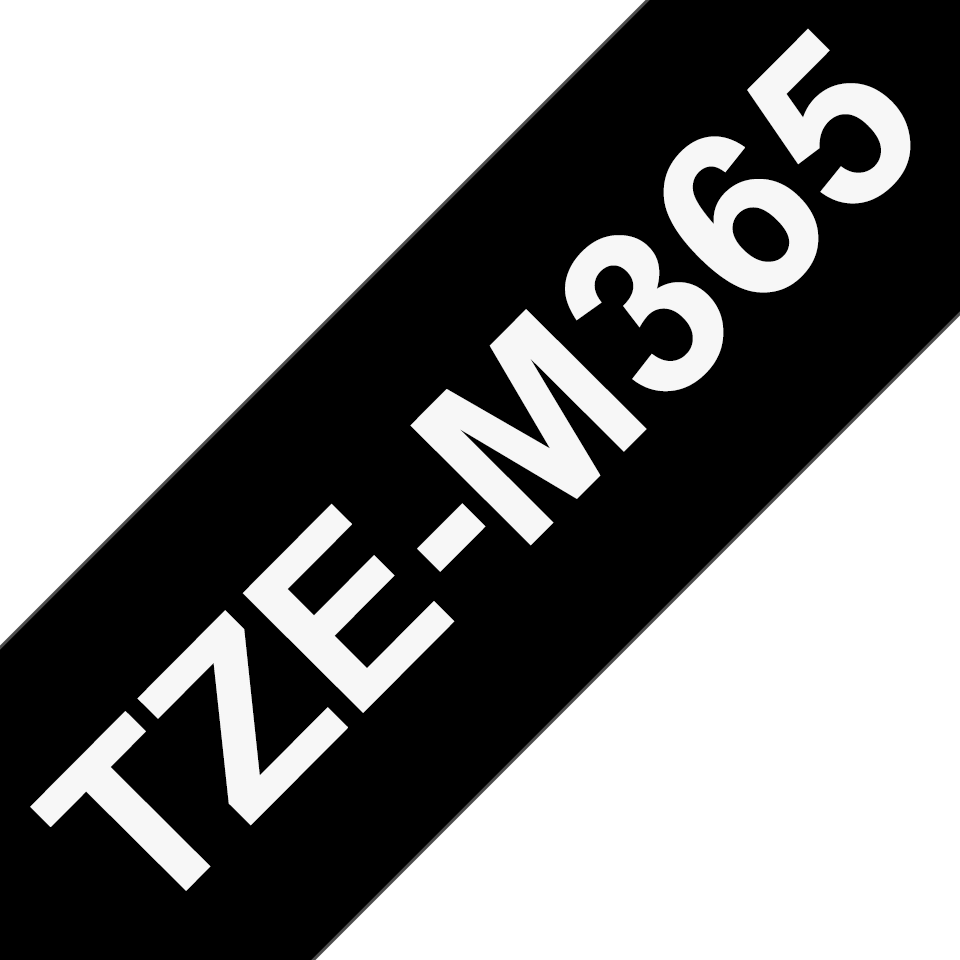 TZe-M365 36mm white on black matt laminated label tape cassette banner