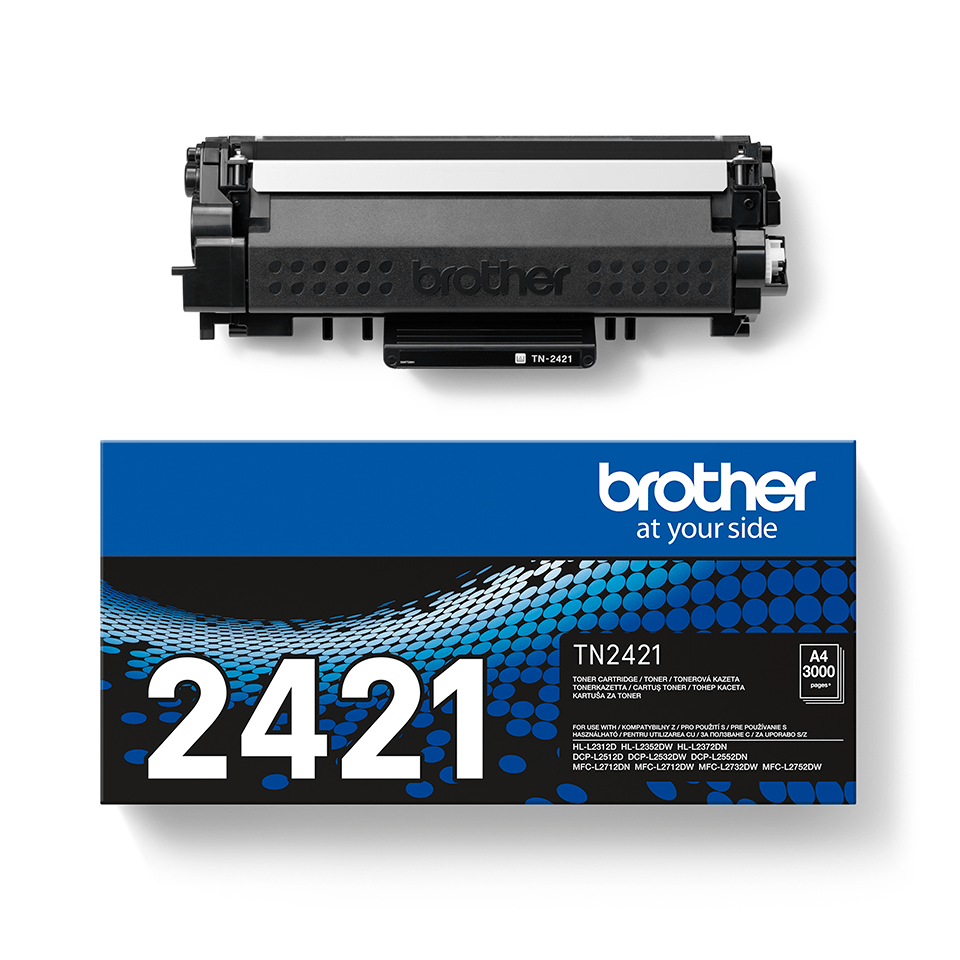 Brother TN2421 toner cartridge facing right