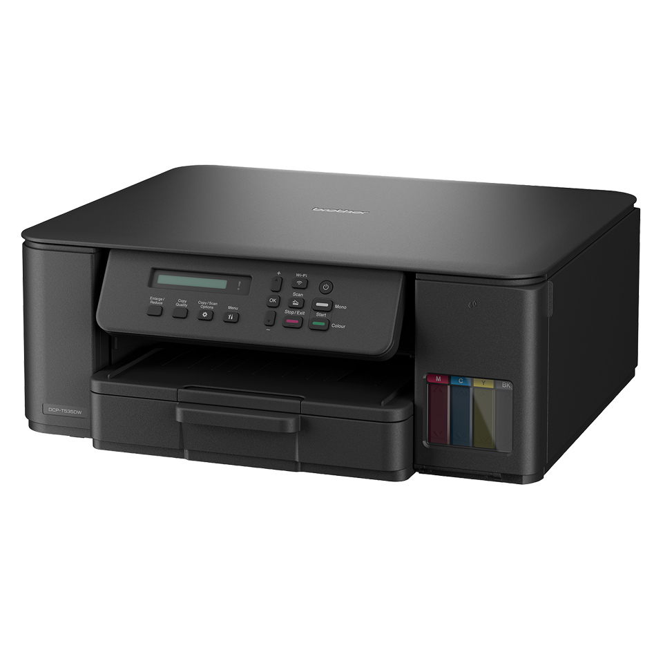 <p>Urządzenie wielofunkcyjne DCP-T535DW z lewej strony</p>