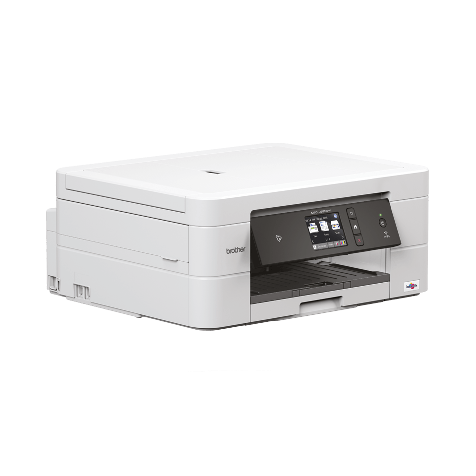 White inkjet printer facing 45 degrees to the right - MFCJ895DW