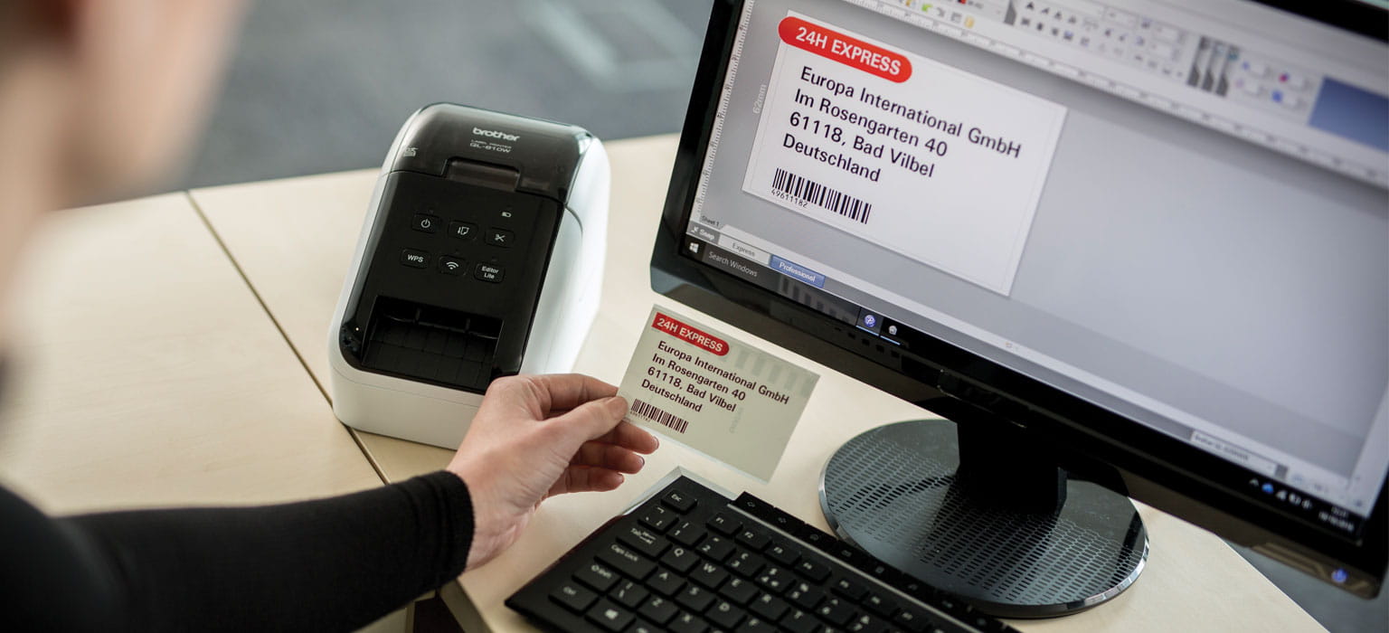 Printing a lable with a Brother QL-810W