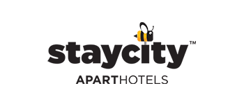 Staycity logo with bee