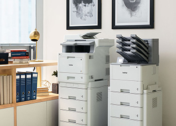 Two Brother printers within an office environment