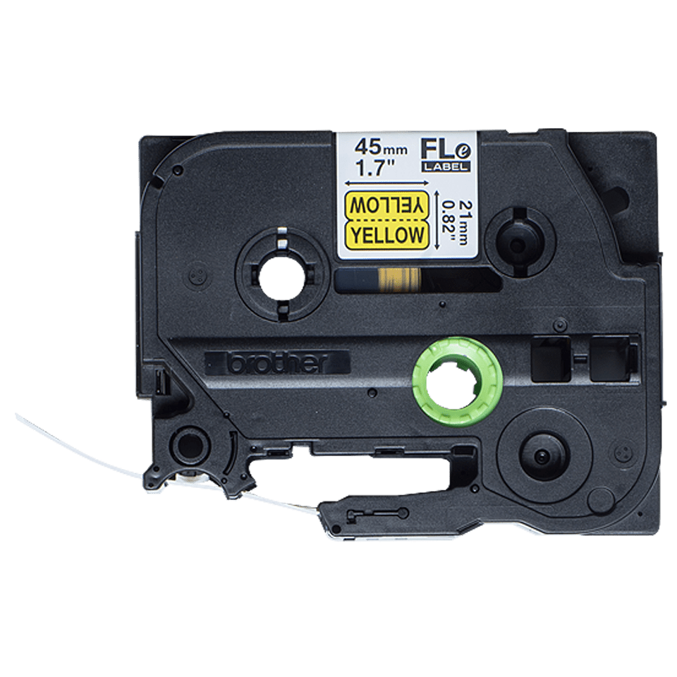 FLe-6511 black on yellow die-cut tape cassette