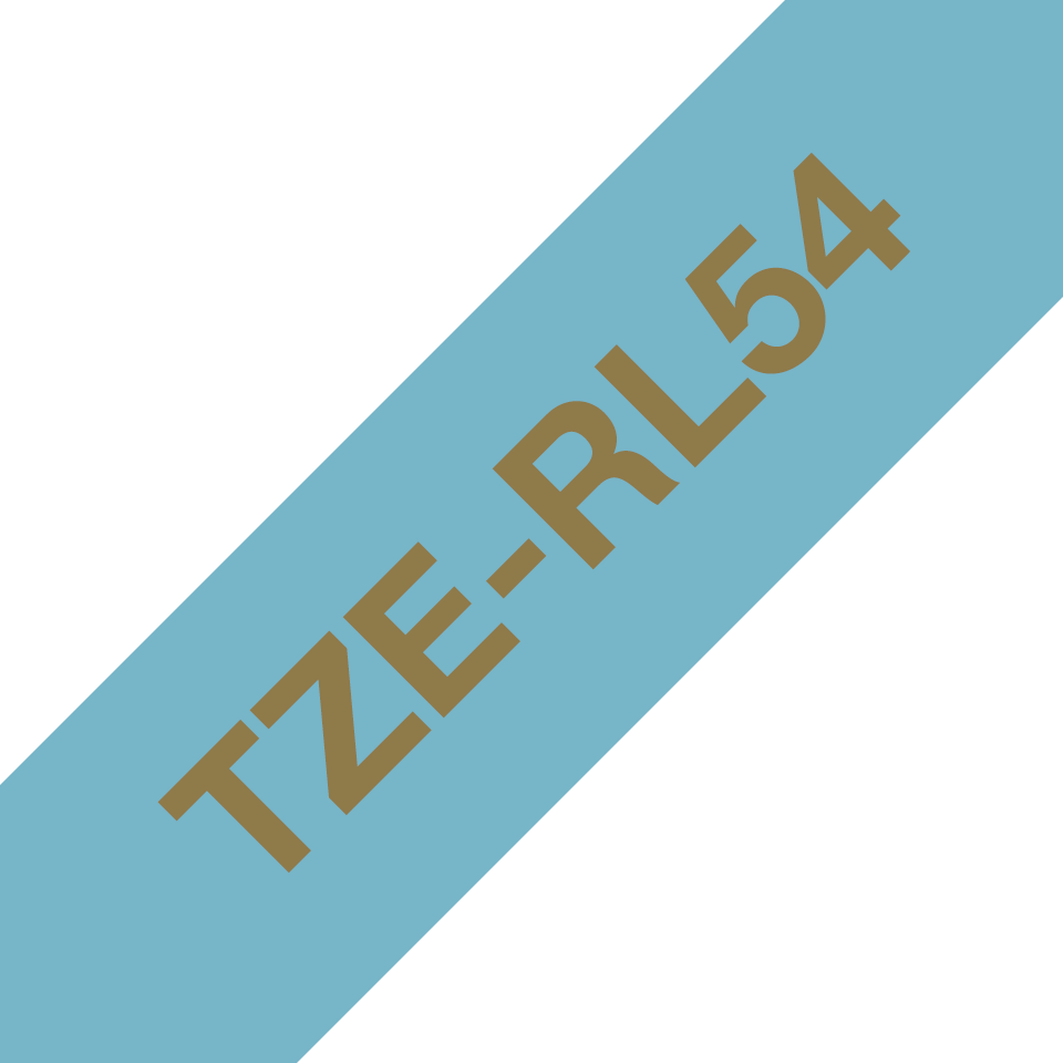 TZe-RL54 24mm gold on light blue TZe ribbon