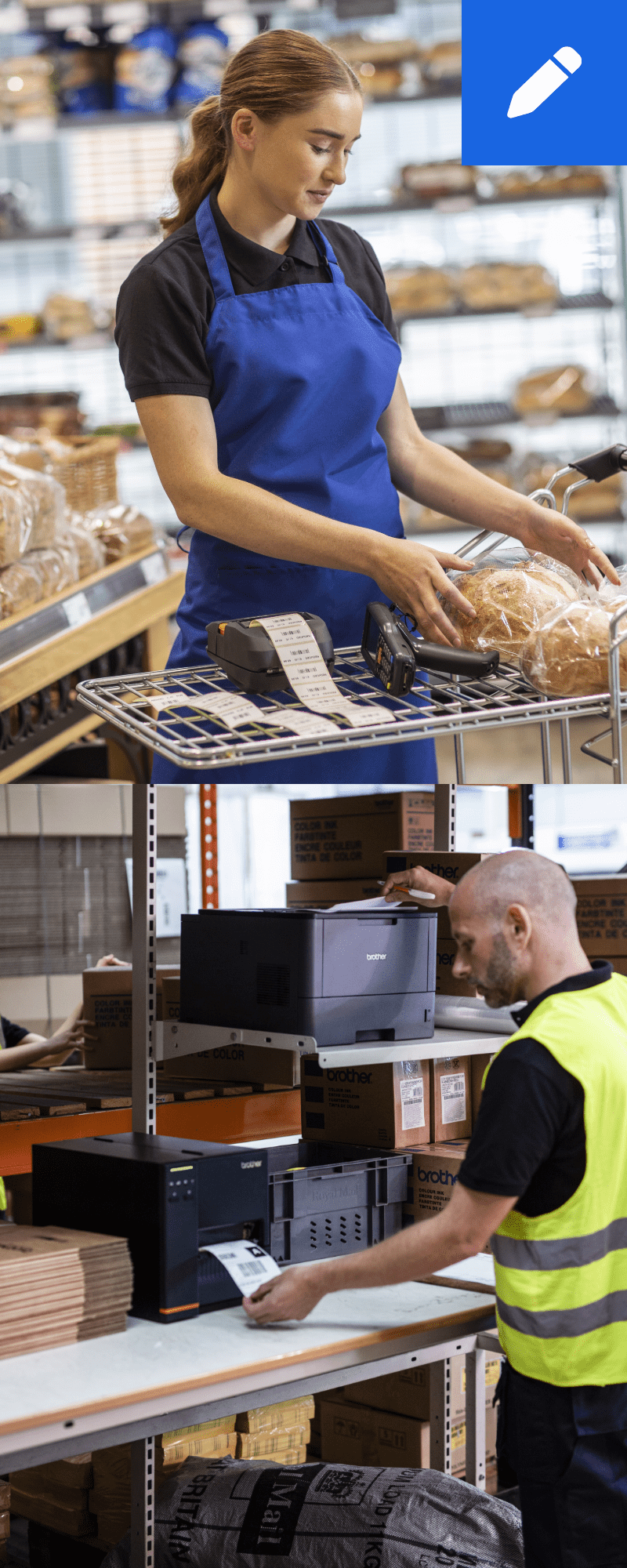 People using the Brother label printers