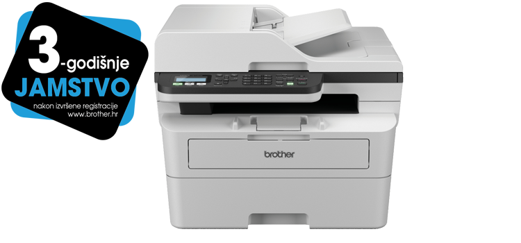 Brother MFC-B7810DW slika proizvoda s naljepnicom 3 godine jamstva
