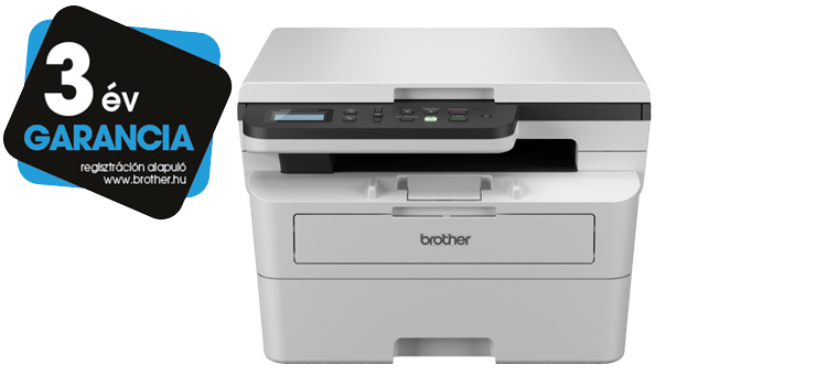 Brother DCP-B7620DW készülék fotó 3 év garancia matricával