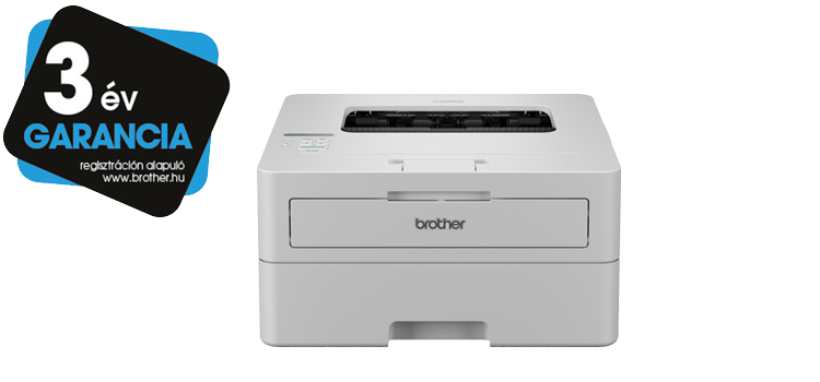 Brother HL-B2180DW készülék fotó 3 év garancia matricával