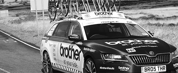 brother cycling race car