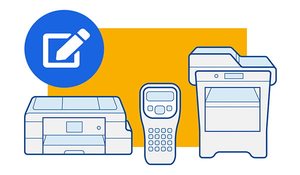 Brother product registration icons