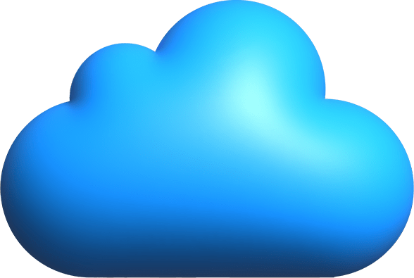 Blue cloud graphic